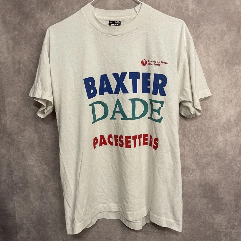 Vintage 90s Baxter Dade Pacesetters Heart Troponin T-Shirt Adult Size Large L